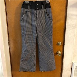 Plaid winter snow pants.  Size small-4/6
